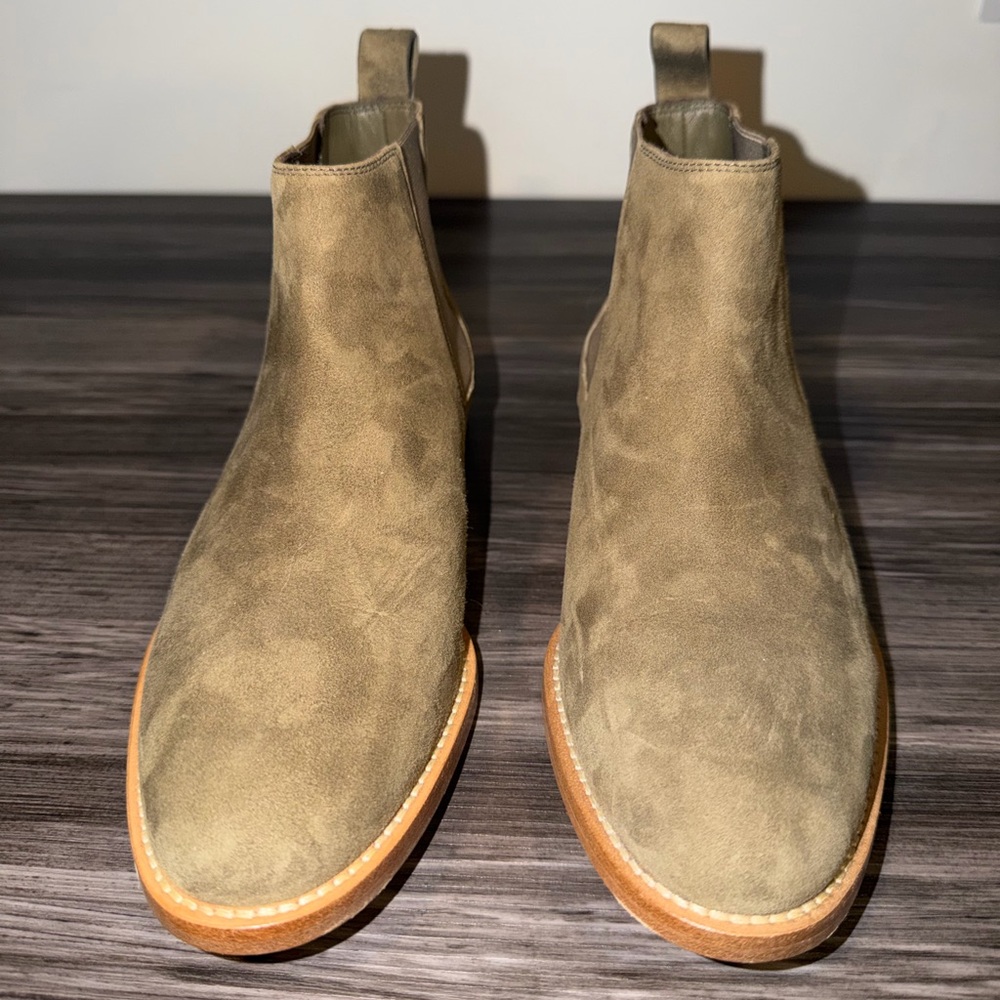 Jenni Kayne Olive Suede Chelsea Boots
